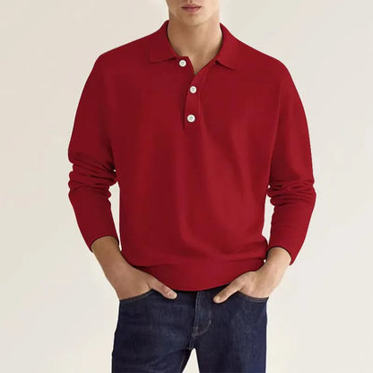 Pull-over polo classique pour homme avec col
