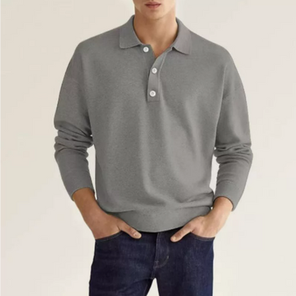 Pull-over polo classique pour homme avec col