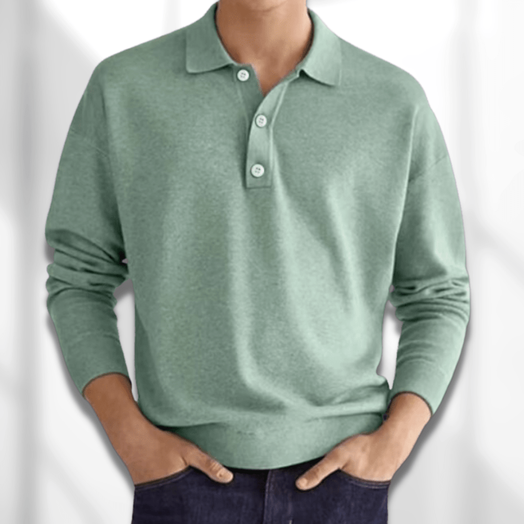 Pull-over polo classique pour homme avec col