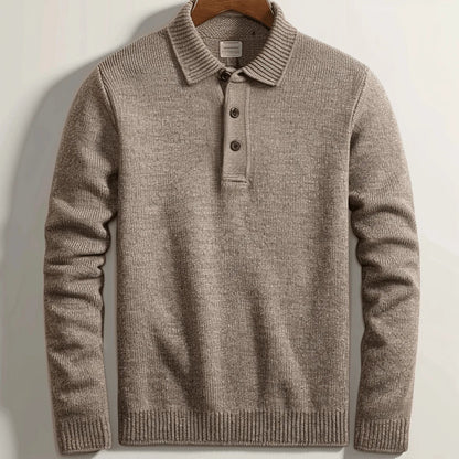 Pull tricoté pour homme, moderne, avec col