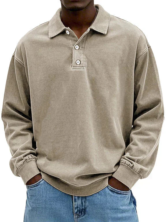 Polo pull pour homme moderne avec patte de boutonnage