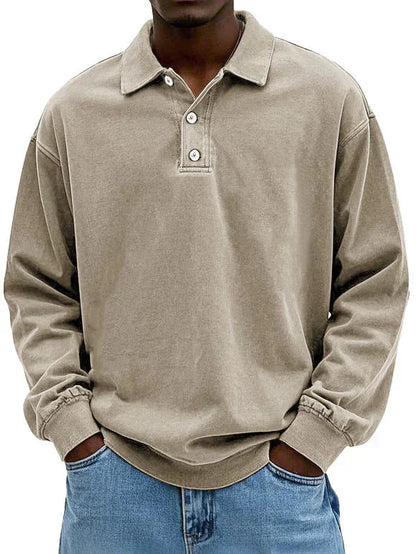 Polo pull pour homme moderne avec patte de boutonnage
