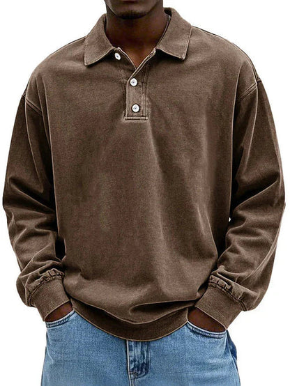 Polo pull pour homme moderne avec patte de boutonnage