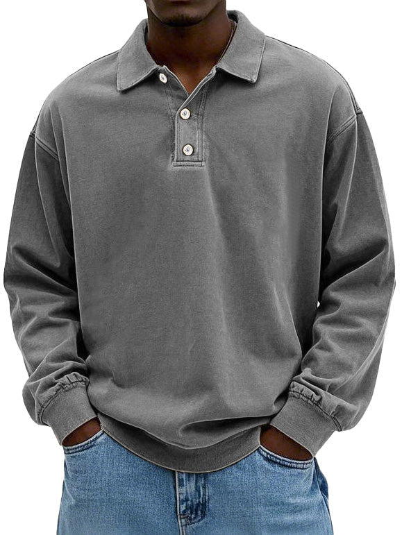 Polo pull pour homme moderne avec patte de boutonnage