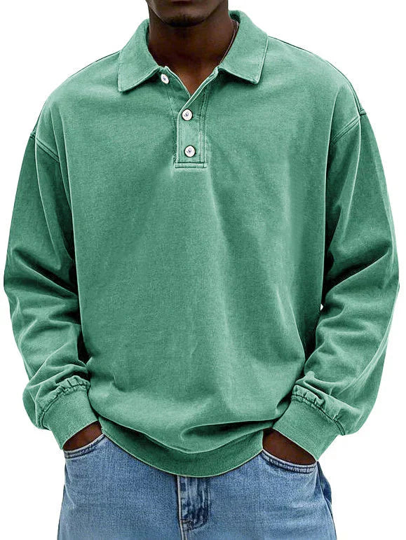 Polo pull pour homme moderne avec patte de boutonnage