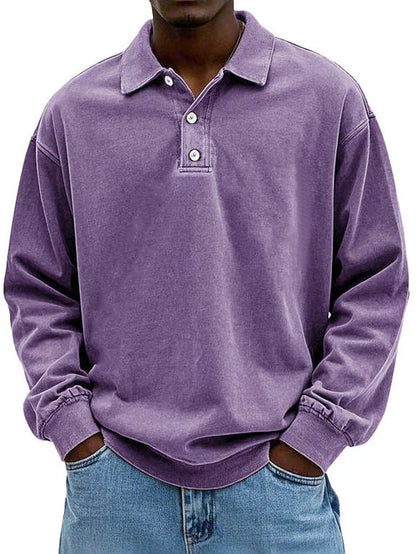 Polo pull pour homme moderne avec patte de boutonnage