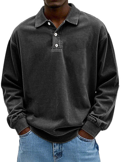 Polo pull pour homme moderne avec patte de boutonnage