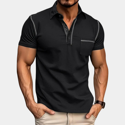 Polo-shirt homme manches courtes design moderne