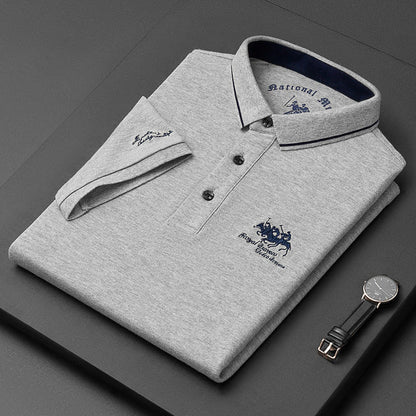 Polo homme en lin à manches courtes