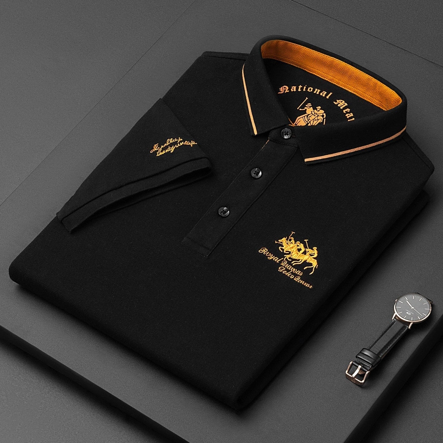 Herren Polo Leinen Hemd Kurzarm - IdealeKleiden