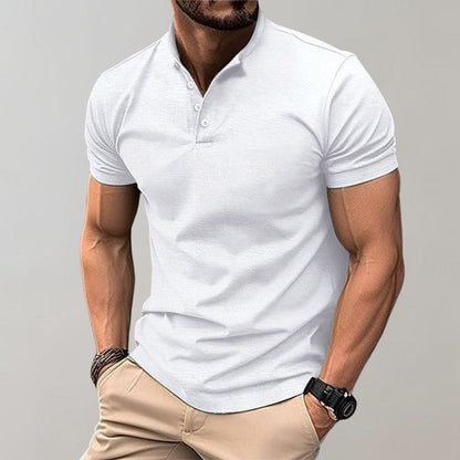 Herren Polo Shirt Kurzarm Einfarbig - IdealeKleiden