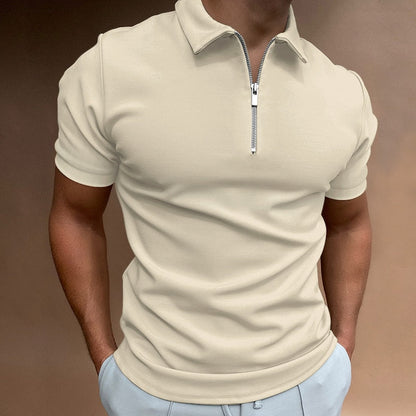 Polo pour homme, manches courtes, col rabattu, tendance