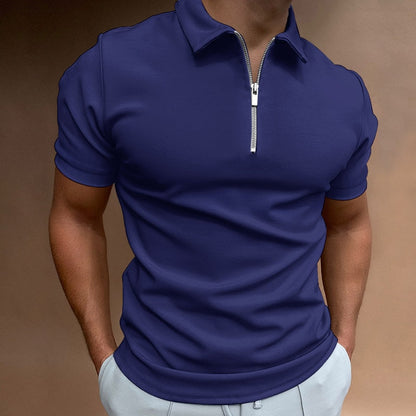 Polo pour homme, manches courtes, col rabattu, tendance
