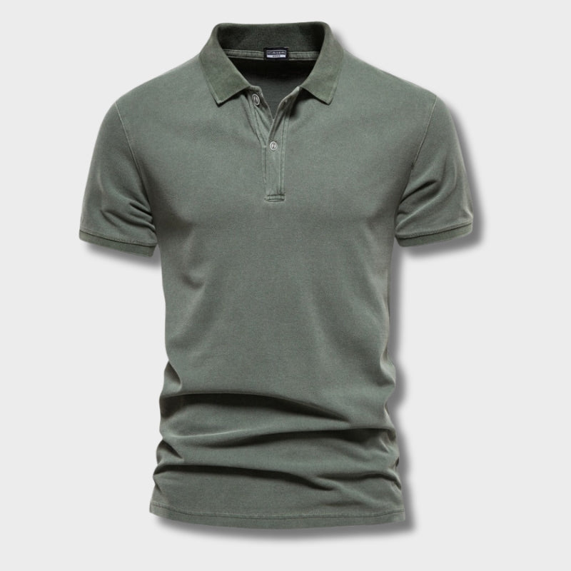 Polo pour homme décontracté moderne semi-boutonné