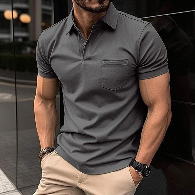 Polo classique à manches courtes pour homme