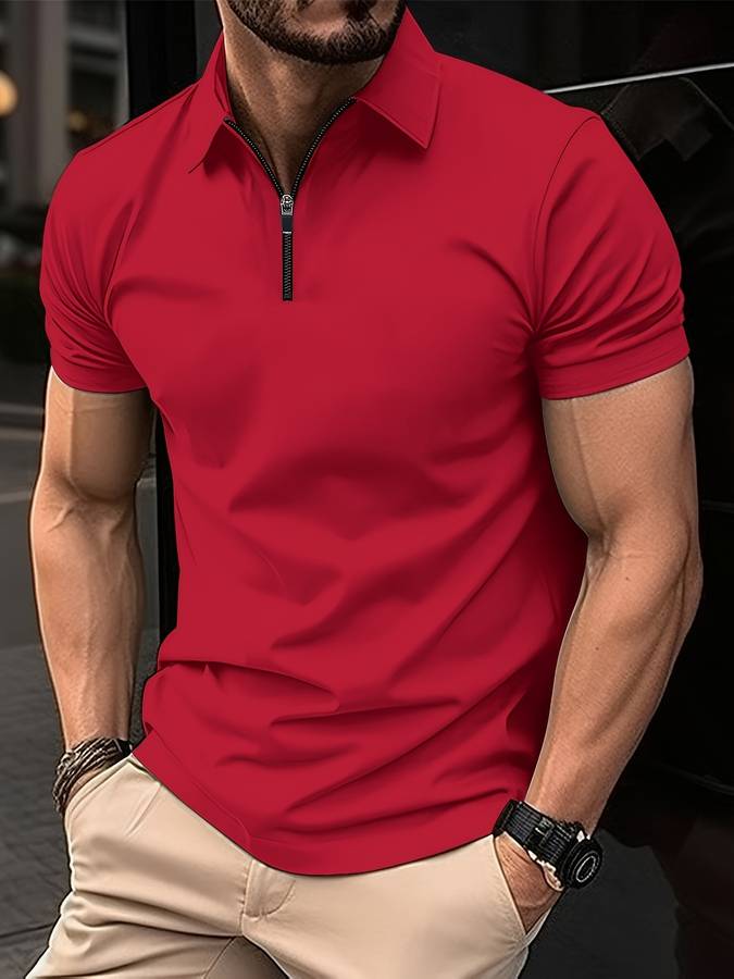 Polo-shirt homme manches courtes design élégant