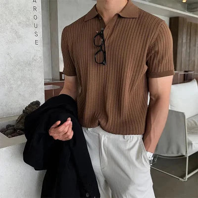 Polo classique pour homme blanc