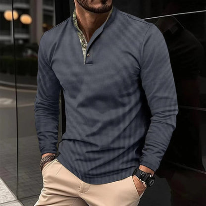 Polo homme manches longues classique
