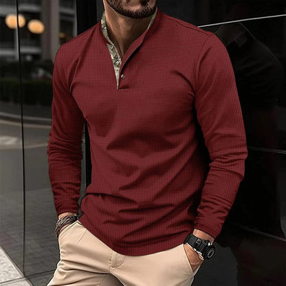 Polo homme manches longues classique
