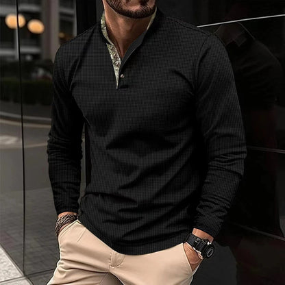 Polo homme manches longues classique
