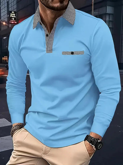 Polo homme manches longues élégant