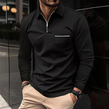 Polo homme manches longues élégant