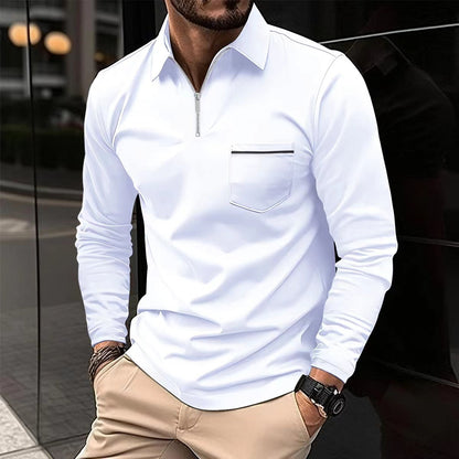 Polo homme manches longues élégant