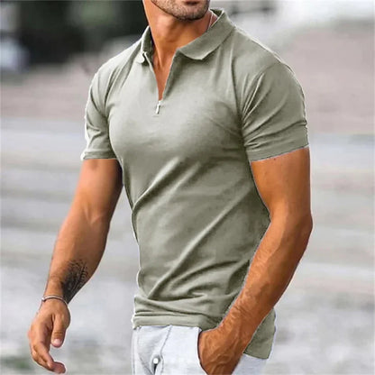 Polo homme col quarter zip