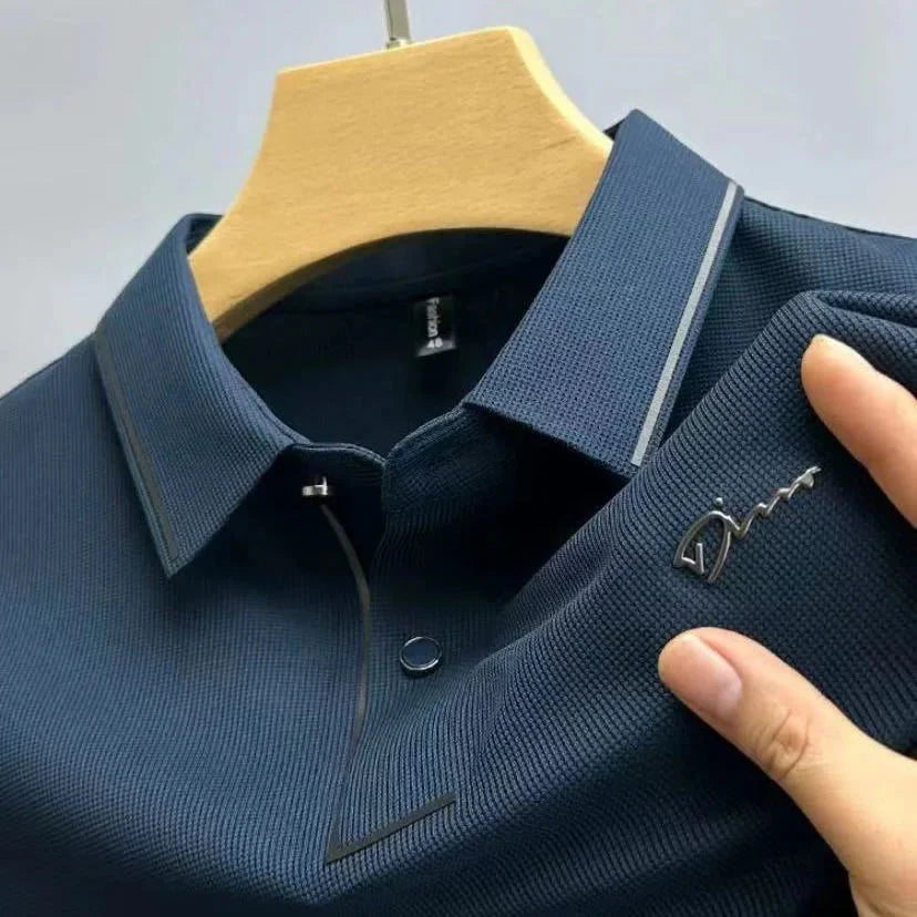 Polo pour homme manches courtes boutons moderne