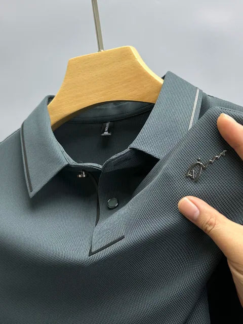Polo pour homme manches courtes boutons moderne