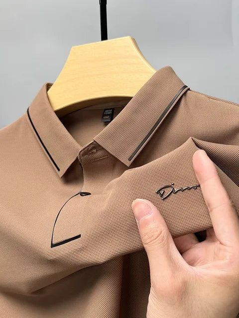 Polo pour homme manches courtes boutons moderne