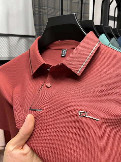Polo pour homme manches courtes boutons moderne