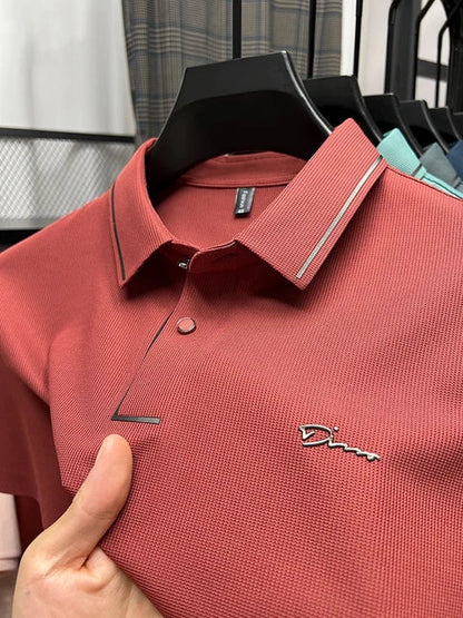 Polo pour homme manches courtes boutons moderne