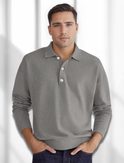 Polo homme manches longues style moderne
