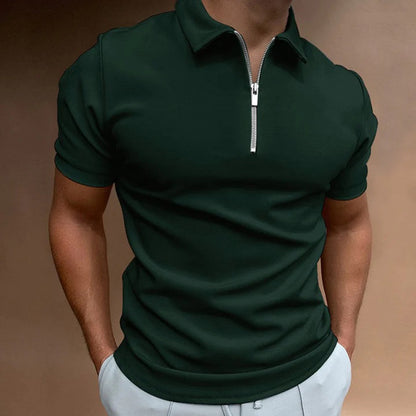 Polo homme Col zippé