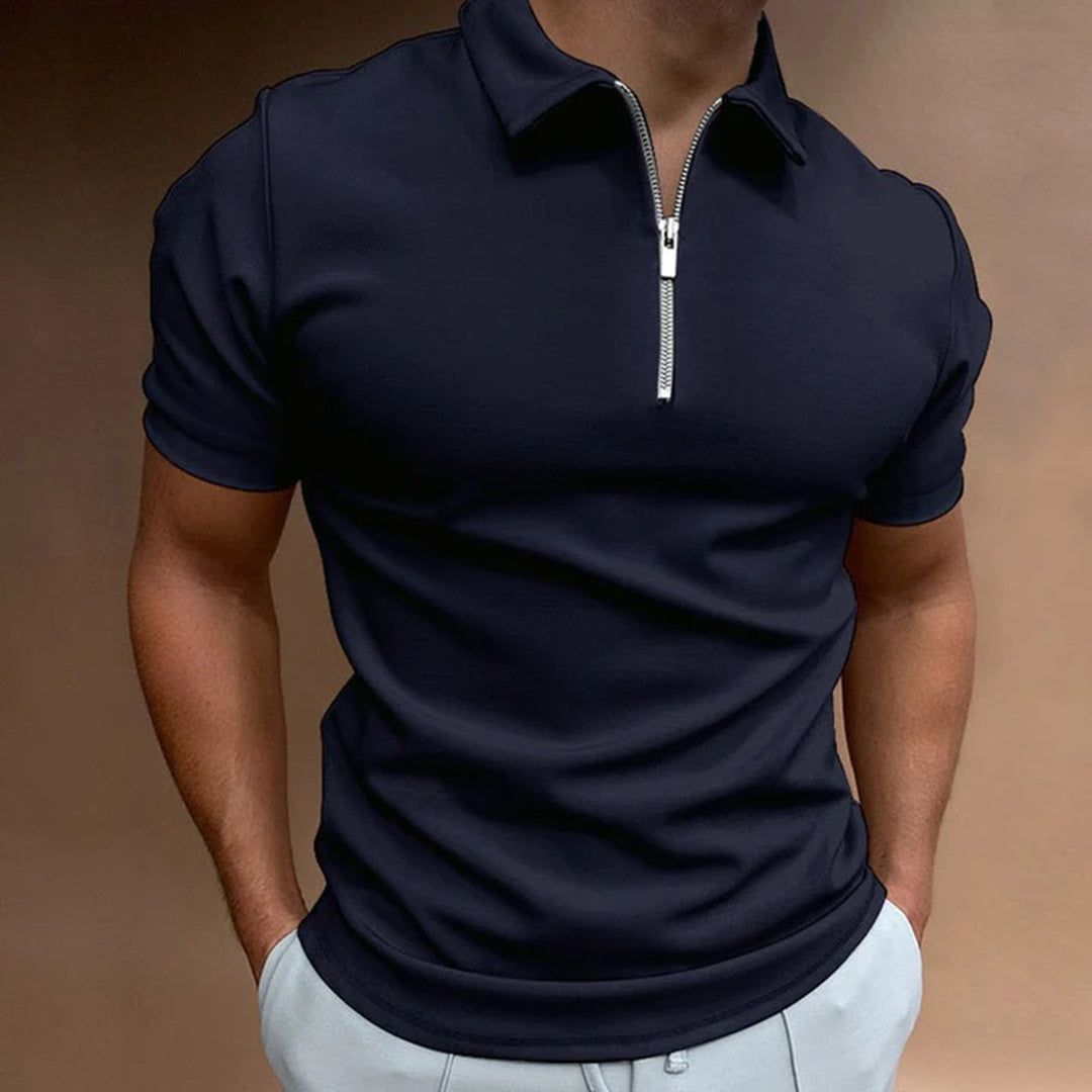 Polo homme Col zippé