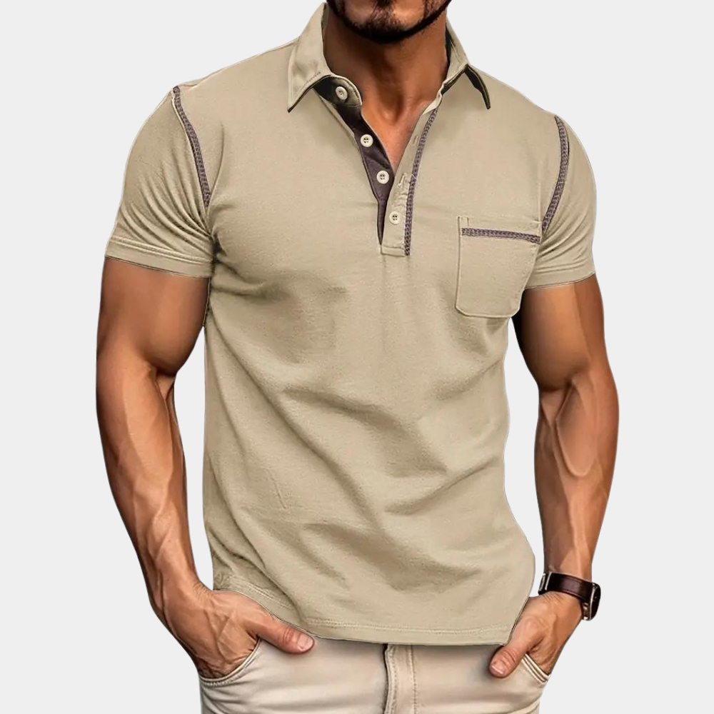 Polo homme manches courtes moderne