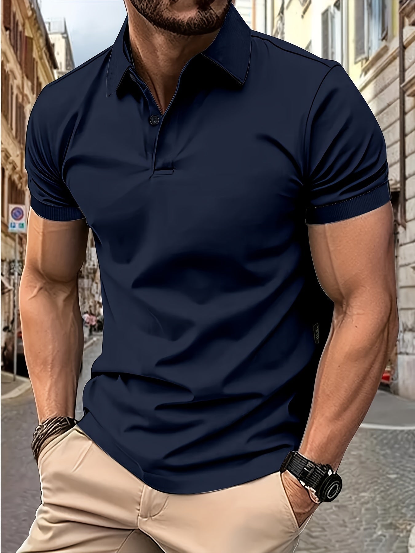 Polo homme manches courtes tendance