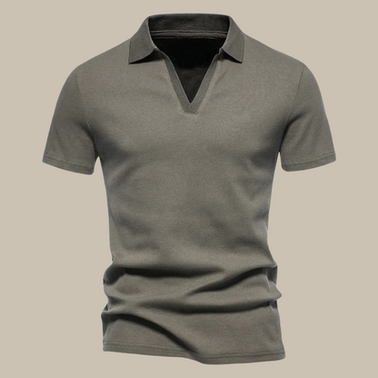 Herren Polohemd V-Ausschnitt Modern Sportlich - IdealeKleiden