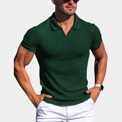 Polo classique côtelé pour homme