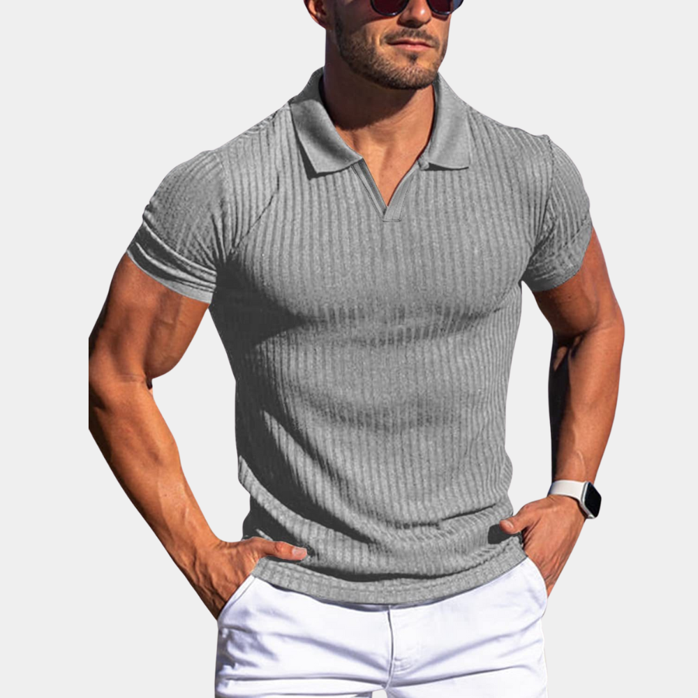 Polo classique côtelé pour homme
