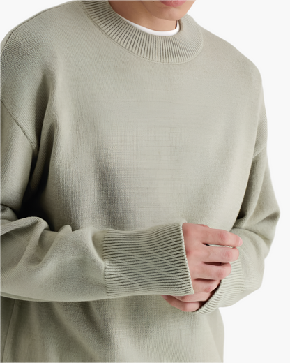 Herren Pullover Warm Aus Wolle Hochgeschlossen - IdealeKleiden