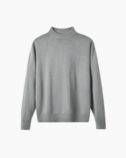 Pull pour homme en laine chaude à col montant