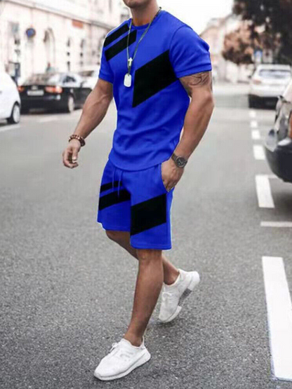 Tenue d'été pour homme : Ensemble t-shirt et short tendance