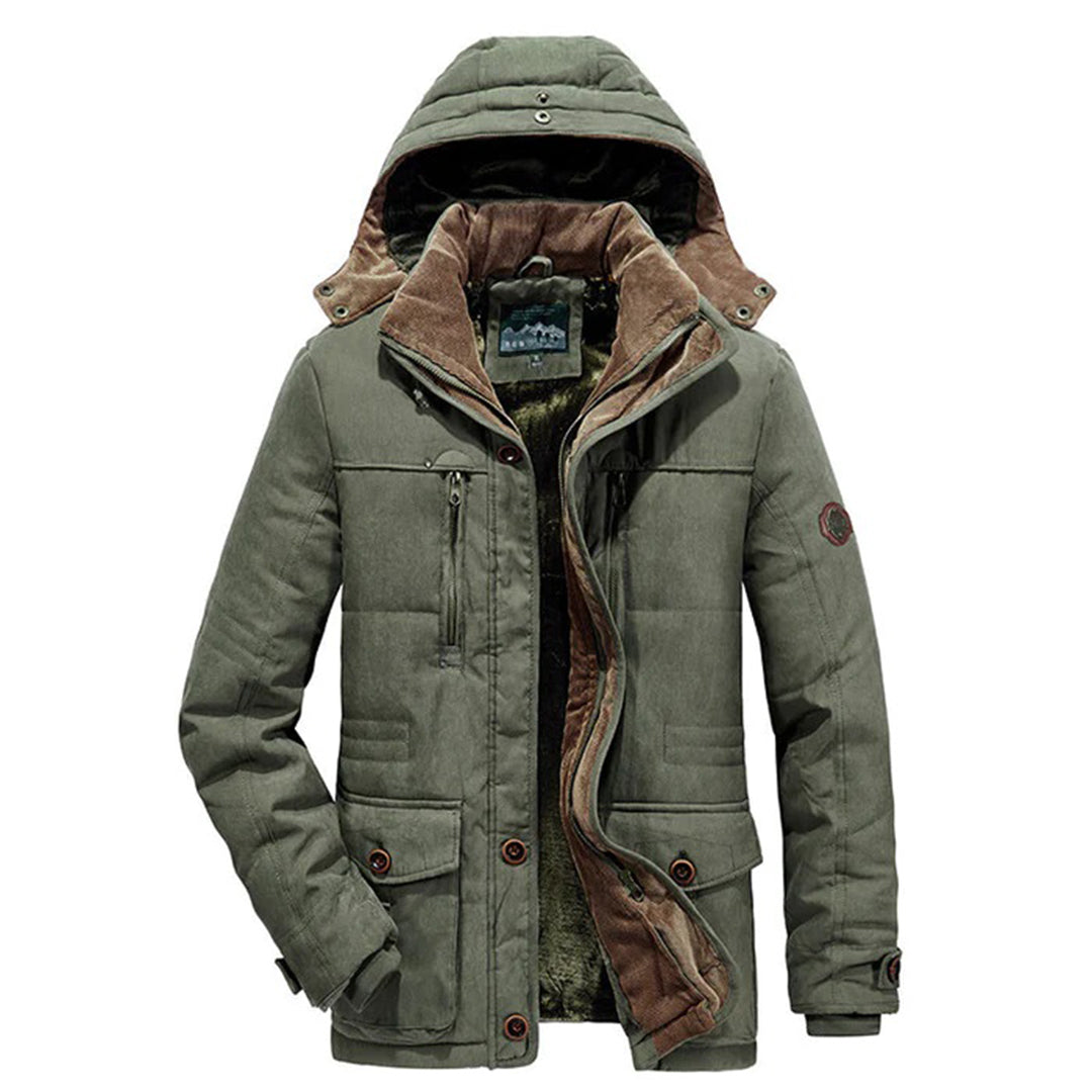 Parka d'hiver pour hommes, chaud et isolant, avec capuche