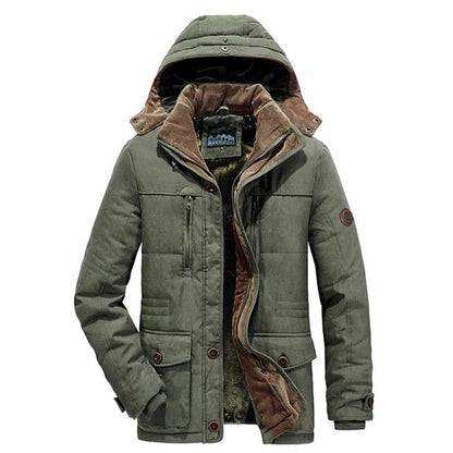 Parka d'hiver pour hommes, chaud et isolant, avec capuche