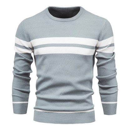 Elegante Slim-Fit Kleidung | Gestrickte Baumwolle Rundhals Pullover - IdealeKleiden
