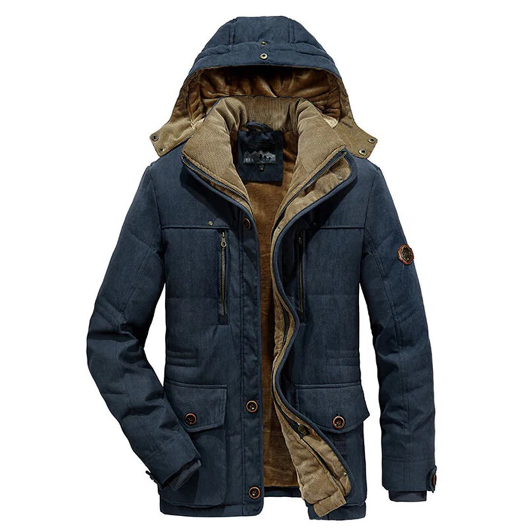 Parka d'hiver pour hommes, chaud et isolant, avec capuche