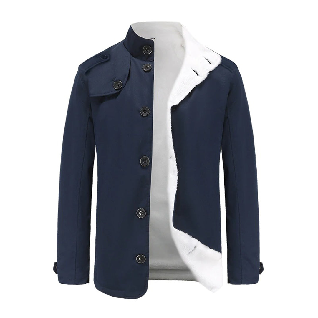 Robe d'hiver femme polaire doublée classique à boutons