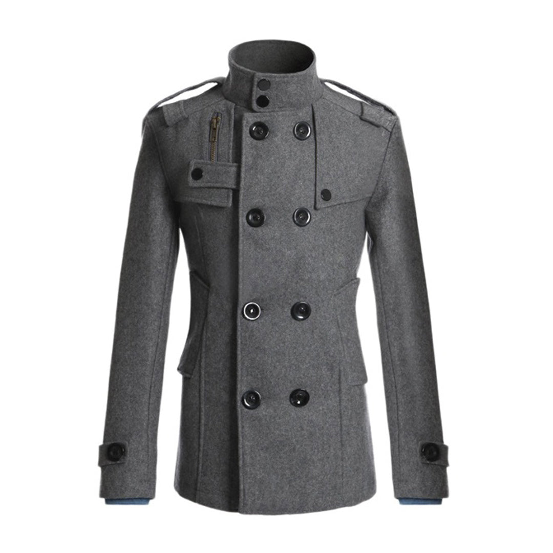 Robe femme chaude texturée à double boutonnage